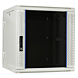 Armário de parede branco de 12U (inclinável) com porta de vidro 600x600x635mm (LxPxA)