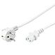 Cabo de alimentação Schuko angulado para C13 2m branco
