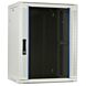 Armário de parede branco de 15U com porta de vidro, 600x450x770mm (LxPxA)