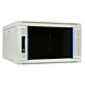 Armário de parede branco 6U com porta de vidro 600x600x368mm (LxPxA)