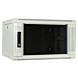 Armário de parede branco 4U com porta de vidro 600x450x280mm (LxPxA)