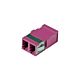 Acoplamento trapezoidal multimodo duplex LC-LC roxo