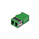 Acoplamento keystone monomodo duplex LC-LC verde
