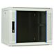 Armário de parede branco 9U com porta de vidro 600x450x500mm (LxPxA)