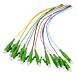 Conjunto de cabos de fibra de vidro OS2 coloridos LC-APC - 12 peças