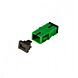 Acoplamento trapezoidal monomodo SC-SC simplex verde