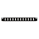 Conector frontal LC/SC de 12 portas, preto, quad/duplex, adequado para bandeja de fibra universal.