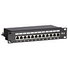 Painel de ligação FTP CAT6 de 10 polegadas - 12 portas
