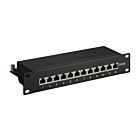 Painel de ligação CAT6a STP de 10 polegadas - 12 portas
