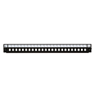 Painel frontal ST de 24 portas preto, adequado para bandeja de fibra universal.