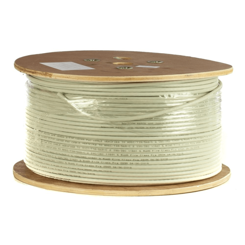 Cabo DANICOM CAT6A 100% cobre U/UTP 305m em bobine rígida - LSZH (Cca)