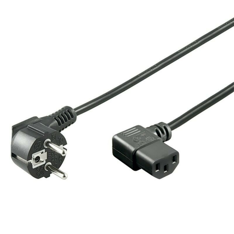 Cabo de alimentação angular Schuko para C13 de 1,50 m, preto