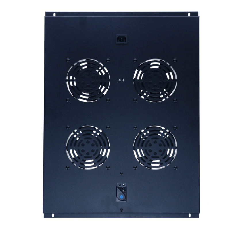 Pacote de ventiladores com 4 ventiladores e termostato adequado para armários de servidores verticais com profundidade de 800 mm