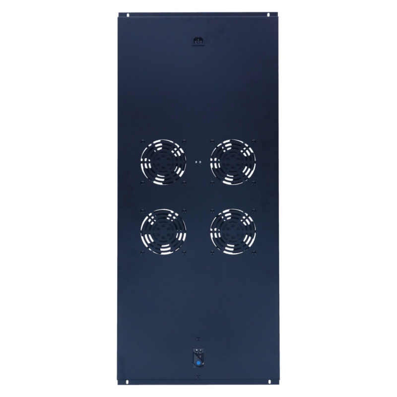 Pacote de ventiladores com 4 ventiladores e termostato adequado para armários de servidores verticais com profundidade de 1200 mm