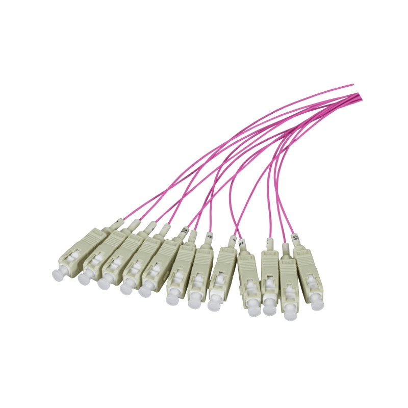 Rabo em fibra de vidro OM4 roxo LC - 12 peças
