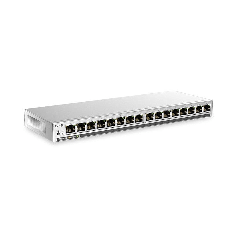 Switch não gerenciável Zyxel GS1100-16E de 16 portas