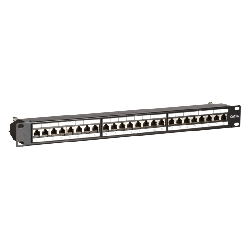 Painel de ligação CAT6a STP - 24 portas