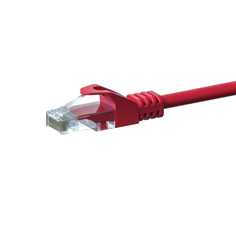 Cabo de rede UTP CAT5e de 3 m, vermelho - 100% cobre