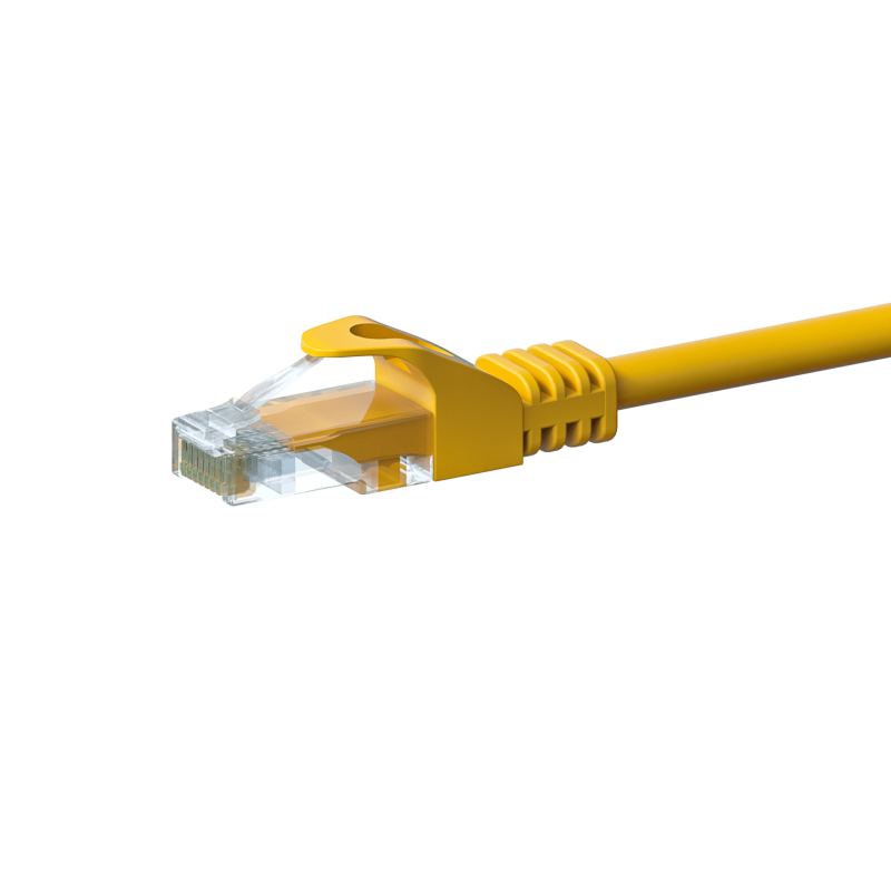 Cabo de rede UTP CAT5e de 0,50 m, amarelo - 100% cobre