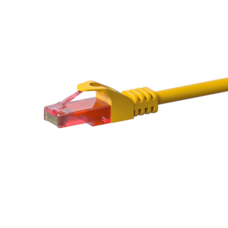 Cabo de rede UTP CAT6 de 3 m, amarelo - 100% cobre
