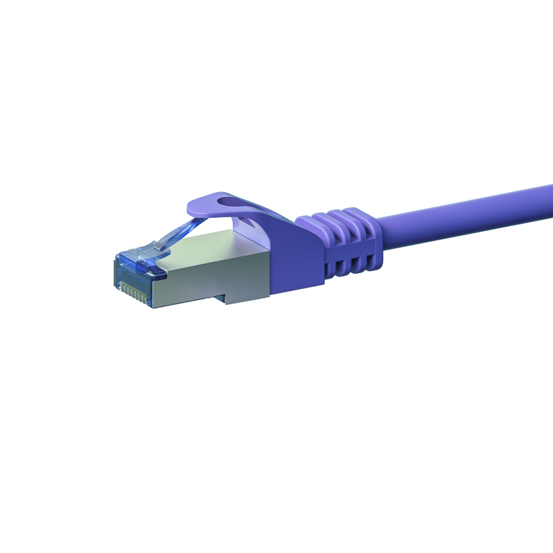 Cabo de rede CAT6a S/FTP (PIMF) de 20 m em roxo