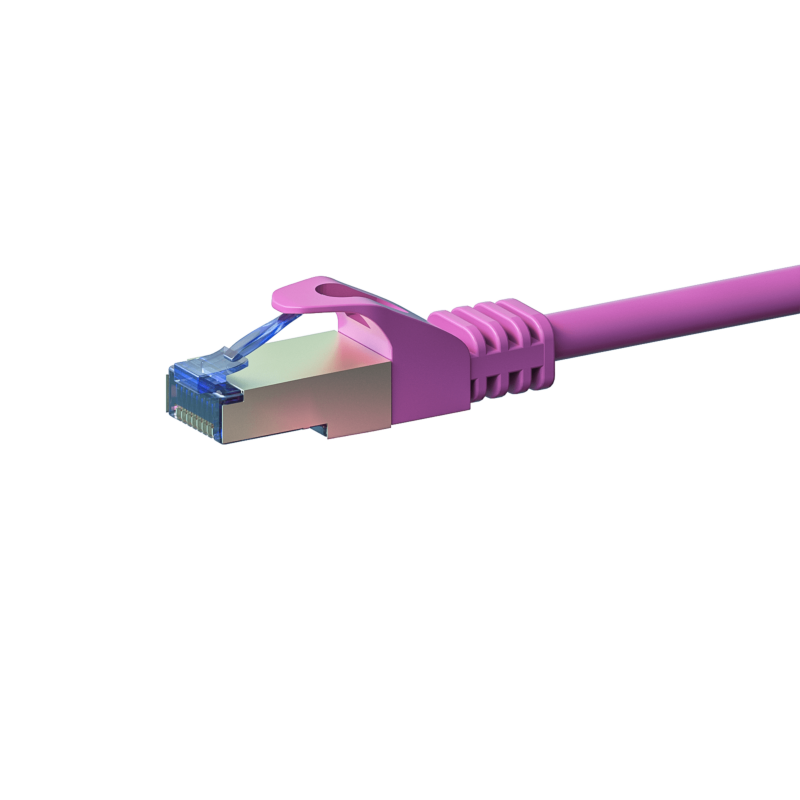Cabo de rede CAT6a S/FTP (PIMF) de 7,50 m cor-de-rosa