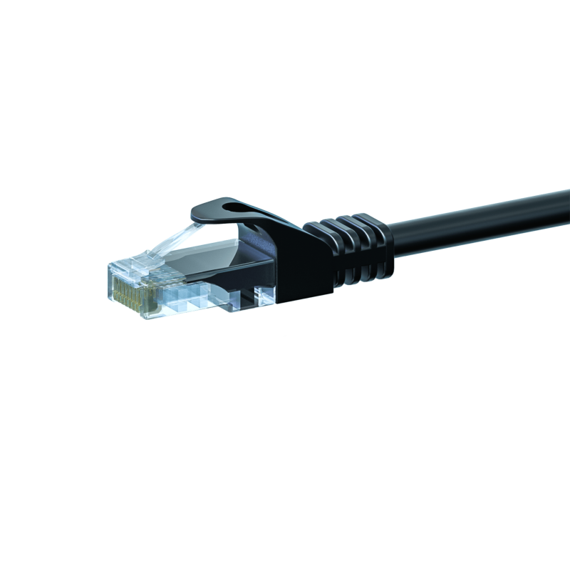 Cabo de rede CAT5e UTP de 0,25 m preto - CCA