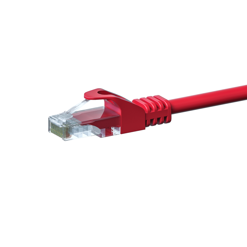 Cabo de rede CAT5e UTP vermelho de 20 m - CCA