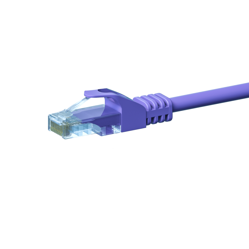 Cabo de rede CAT5e UTP de 1 m em roxo - CCA