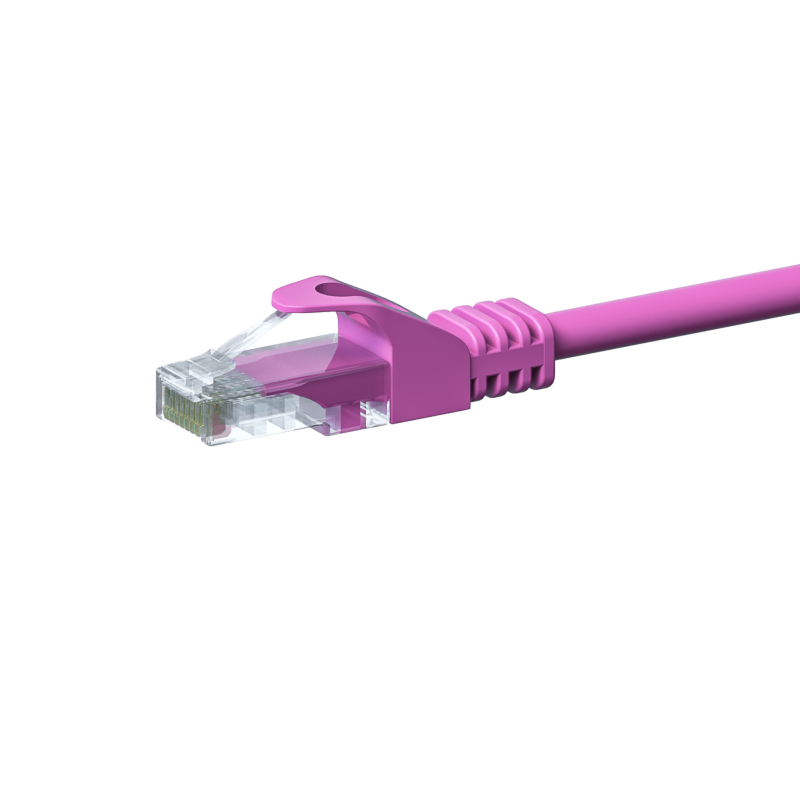 Cabo de rede CAT5e UTP 0,50m rosa - CCA