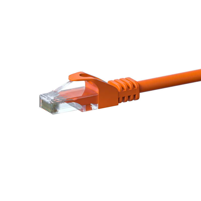 Cabo de rede CAT6 UTP de 0,25 m laranja - CCA