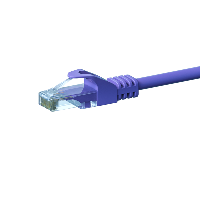 Cabo de rede CAT6 UTP de 1 m em roxo - CCA