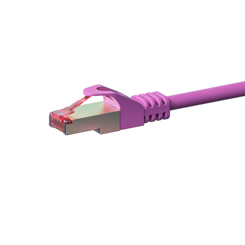 Cabo de rede CAT6 S/FTP (PIMF) de 0,50 m cor-de-rosa