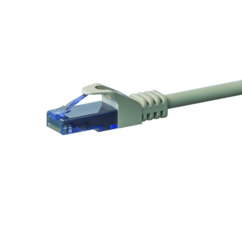 Cabo de rede UTP CAT6a de 7,50 m cinzento - 100% cobre