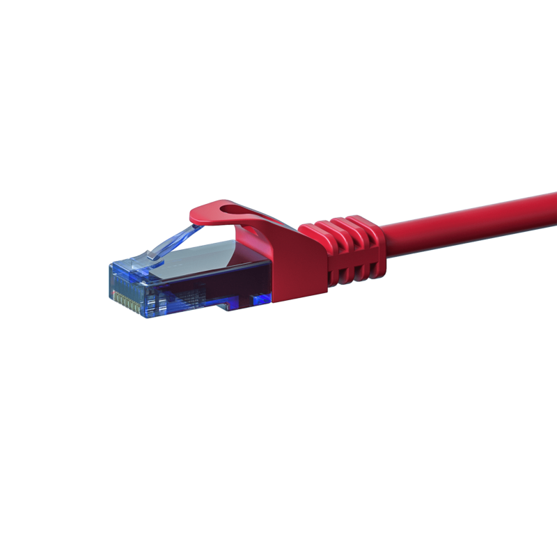 Cabo de rede UTP CAT6a de 30 m, vermelho - 100% cobre