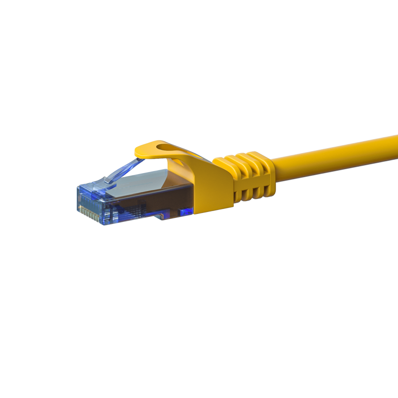 Cabo de rede UTP CAT6a de 0,50 m, amarelo - 100% cobre