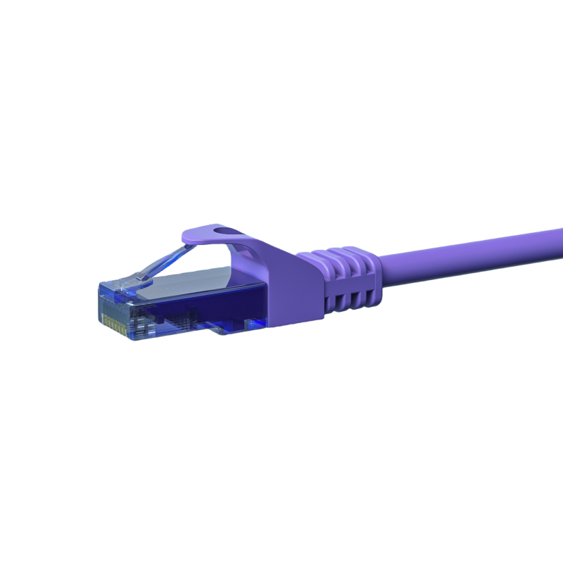 Cabo de rede UTP CAT6a de 7,50 m em roxo - 100% cobre