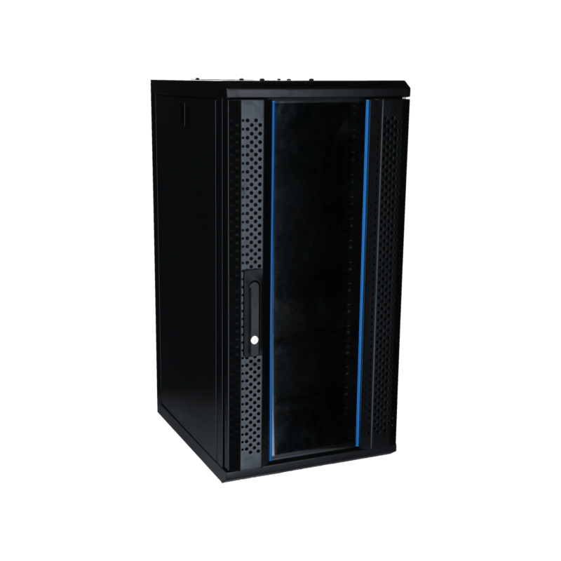Armário para servidor de 10 polegadas e 15U com porta de vidro, 370x450x752mm (LxPxA)