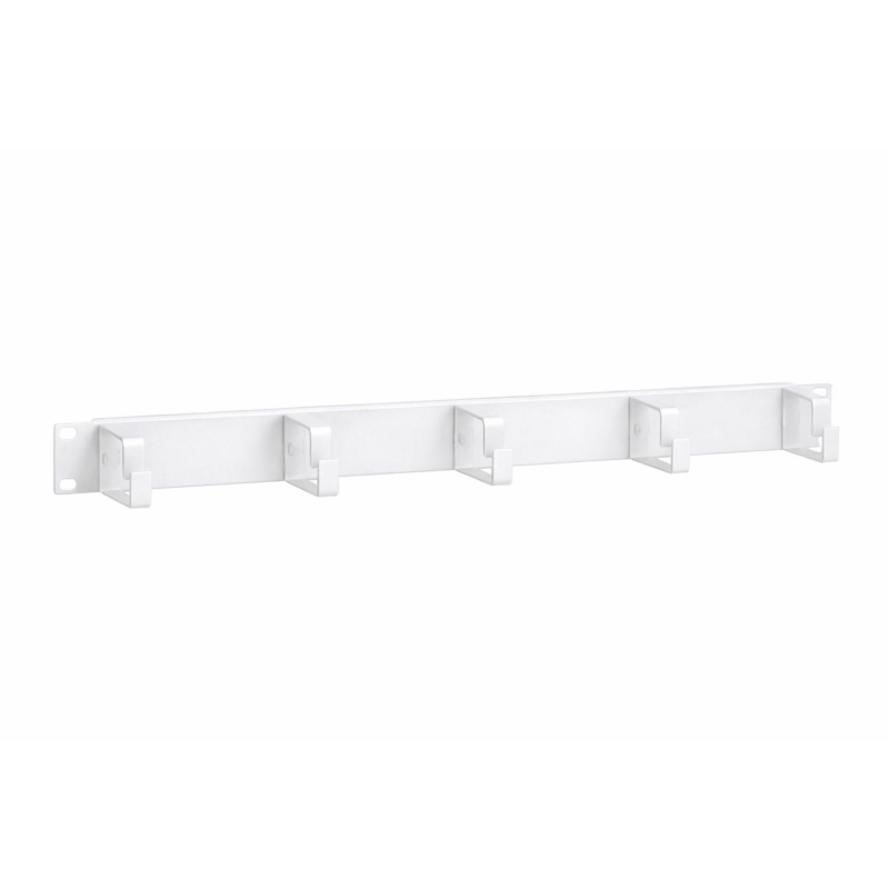 Suporte de cabo de metal de 19 polegadas, 1U - branco