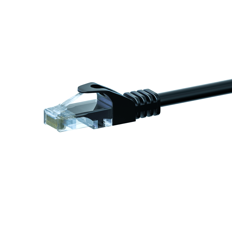 Cabo de rede UTP CAT5e de 2 m, preto - 100% cobre