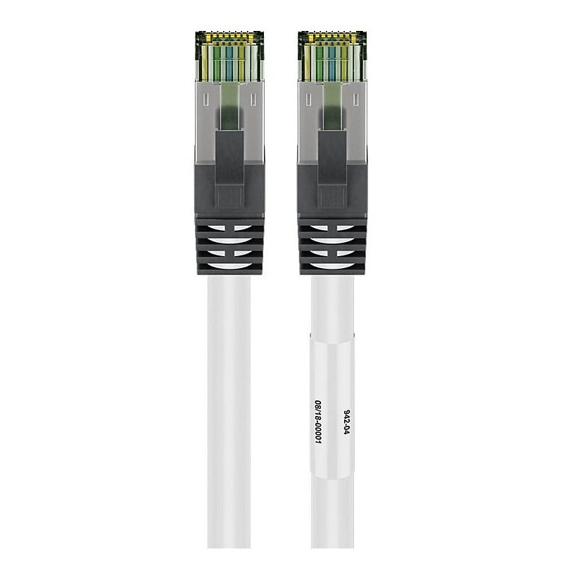 Cabo de rede Cat8 S/FTP (PIMF) de 1 m, branco