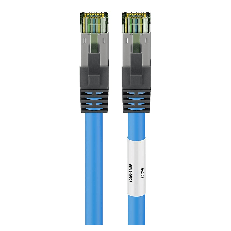 Cabo de rede Cat8 S/FTP (PIMF) de 0,25 m azul