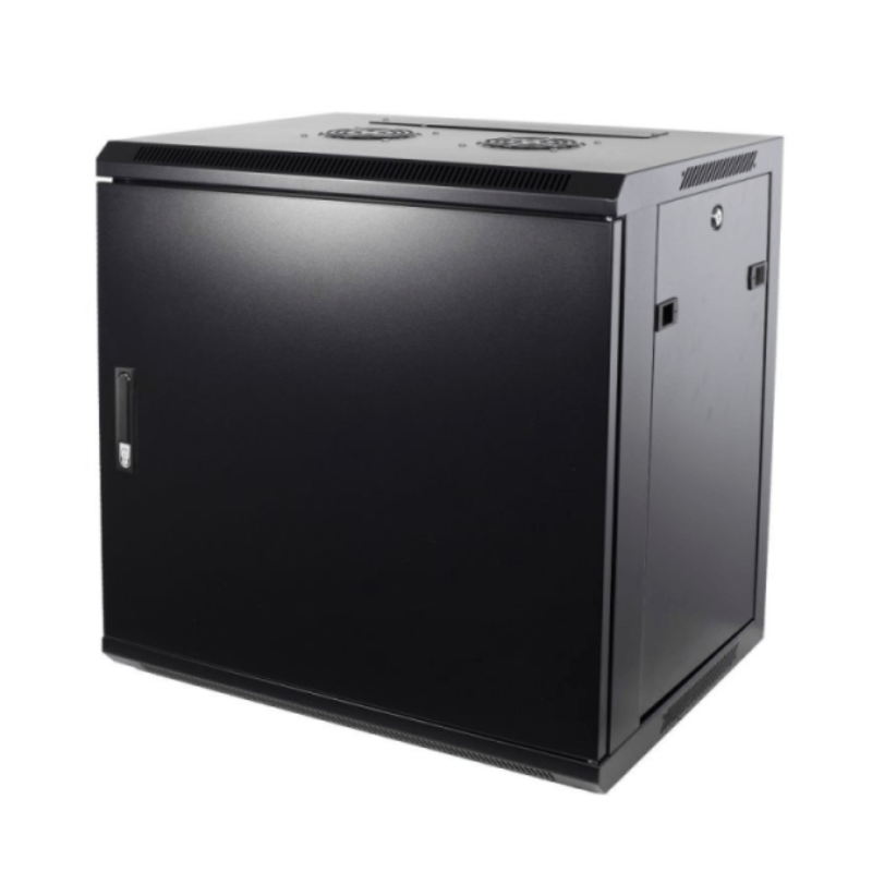 Armário de parede 9U com porta metálica 600x600x500mm (LxPxA)