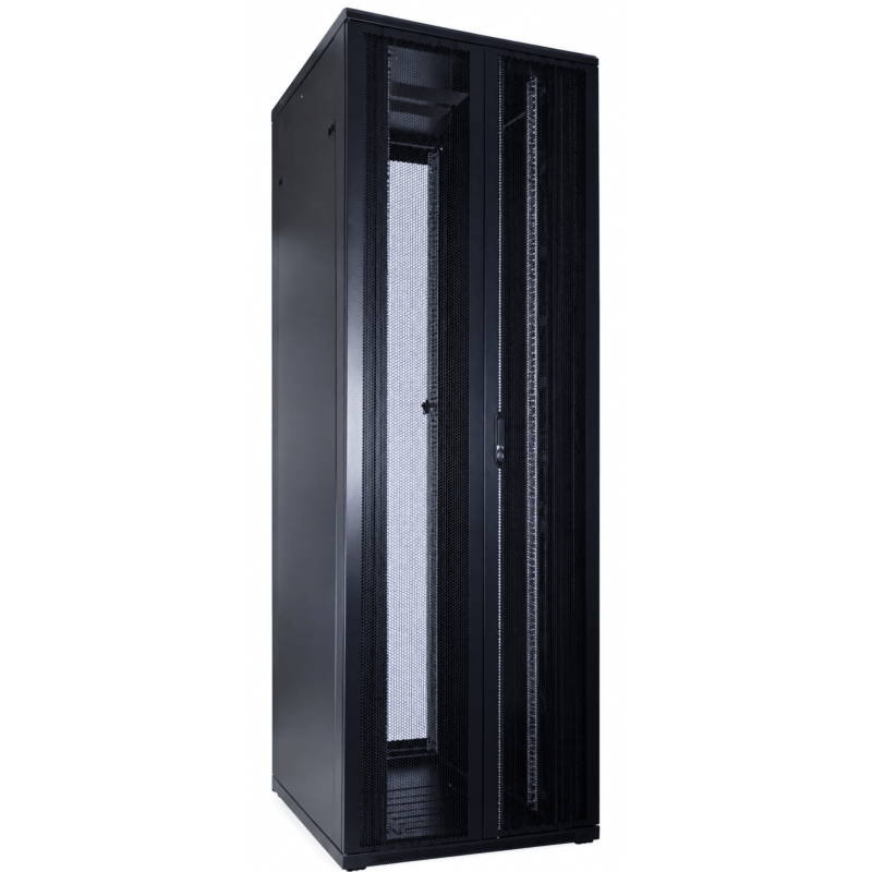 Armário para servidor 47U com portas dupla frontal e traseira perfuradas, 800x1200x2200mm (LxPxA)