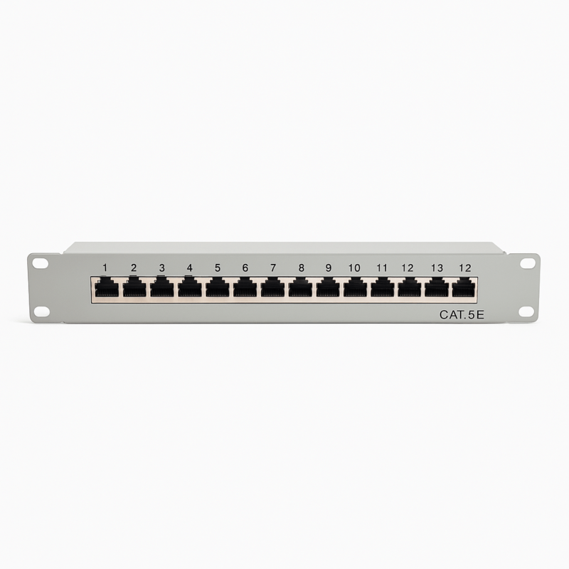 Painel de ligação Cat5 de 10 polegadas com 12 portas STP