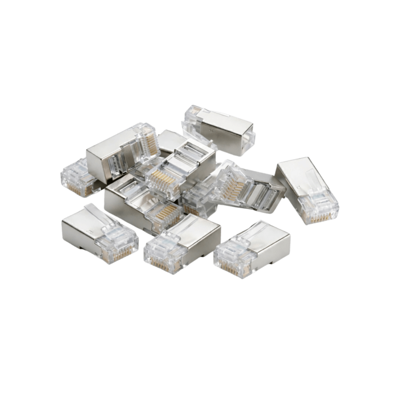 Conector DANICOM FTP CAT6 RJ45 - para cabo de núcleo sólido - 10 unidades