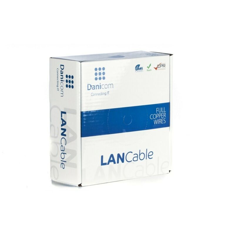 Cabo DANICOM CAT6 UTP de 50m em bobine flexível - PVC (Fca)
