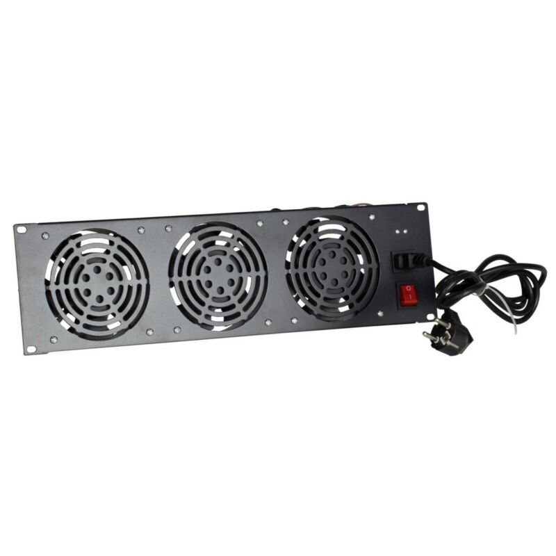 Conjunto de 3 ventiladores para instalação entre montantes - 3U