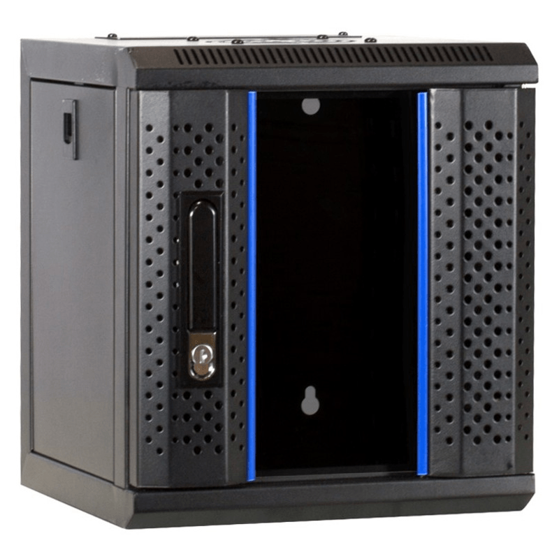 Armário para servidor 4U de 10 polegadas com porta de vidro, 312 x 310 x 264 mm (L x P x A)