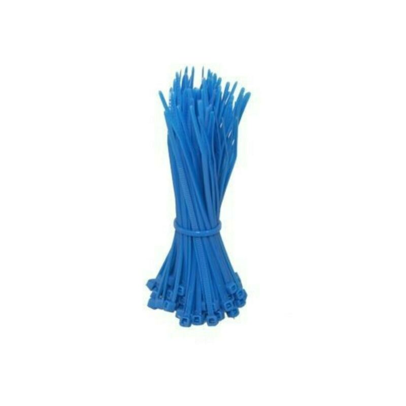Abraçadeiras de nylon azuis de 140 mm - embalagem de 100 unidades